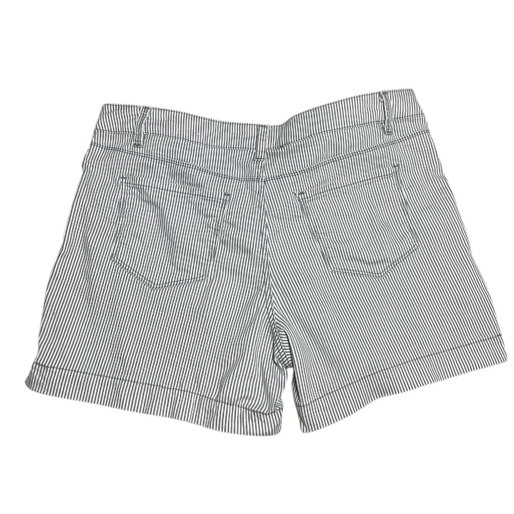 Grey Pinstriped Women's Shorts 14 - Picture 4 of 4